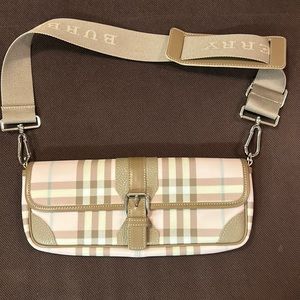 Burberry pink nova check bag with removable strap